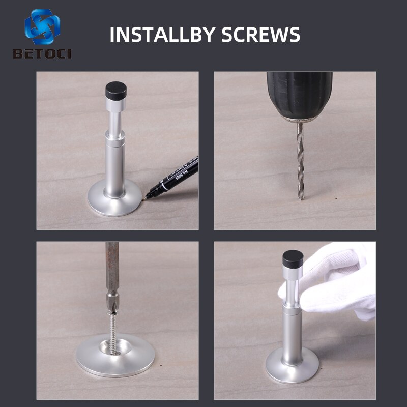 Betoci hydraulisk buffer dørstopper, ren kobber og aluminiumslegering gulv dørstoppere, vægmonteret kofanger, ikke-magnetisk hardware