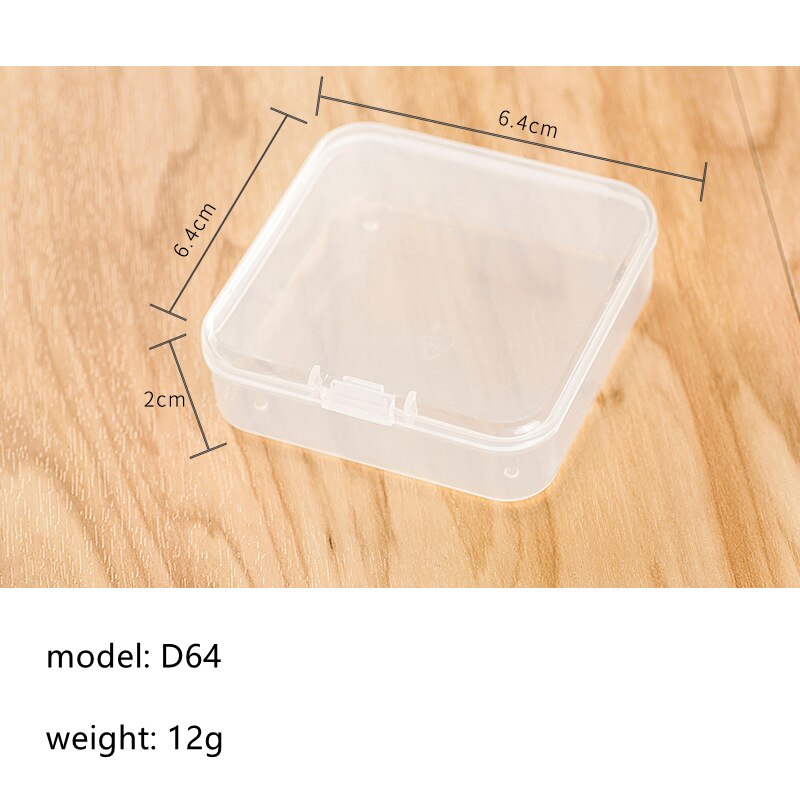 Storage Box Small Empty Box Plastic Storage Box PP Jewelry Earring Bead Screw Holder Case Display Organizer Container: D64