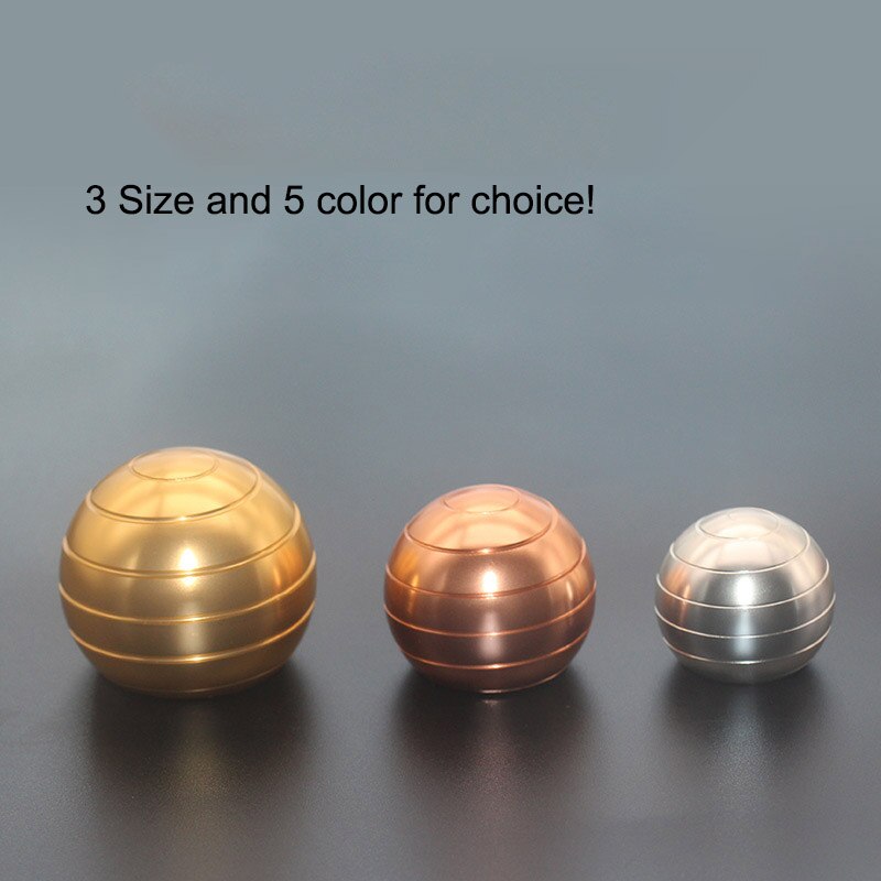 Ball Type Fingertip Gyro Metal Alloy Adult Office Desk Toy Decompression Anxiety Stress Relief Fidget Spinner Sensory Toys