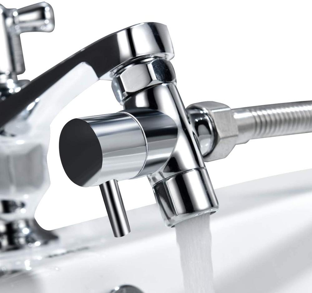 Lohner Bathroom Toilet Bidet Filling Valves Brass T Adapter Diverter Chrome Plated Shattaf Sprayer Control Water Stop Valve