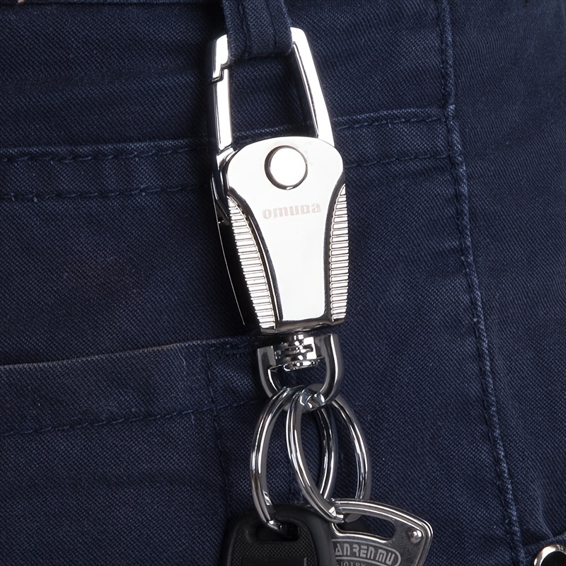 Bilnøgle metal nøglering bilnøglevedhæng nøglering holdbar dobbelt ring bilnøglering