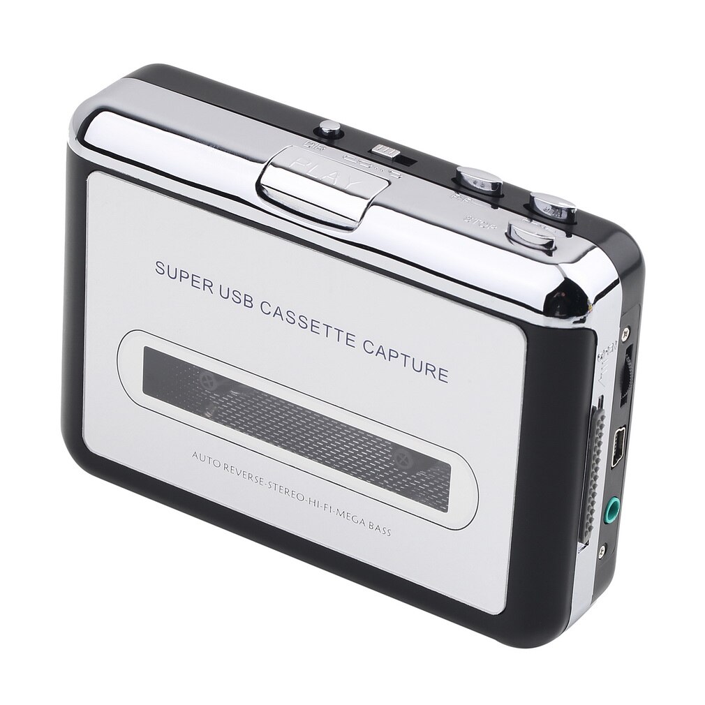 USB Cassette Capture Radio Player Portable USB Cassette Tape to MP3 Converter Capture Audio Music Player Tape Cassette Recorder