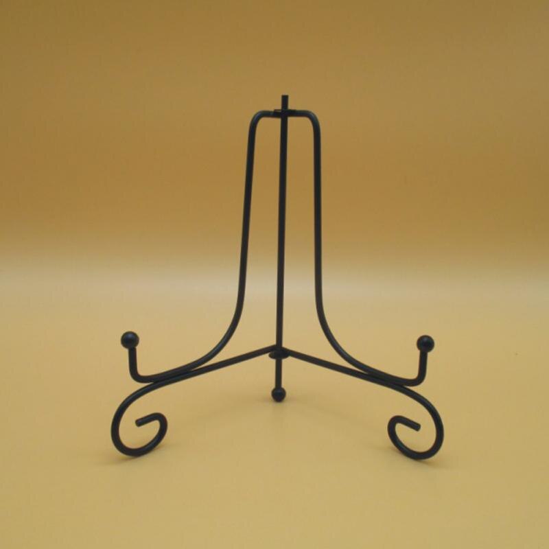 4 maten 4 "6" 8 "10" 12 "Black Iron Display Stand Afdruiprek Plaat Kom fotolijst Boek Voetstuk Houder Woondecoratie: 8inch