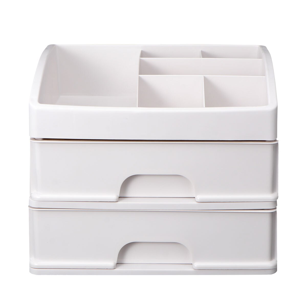 1 Pc Desktop Organizer Storage Case Make-up Organizer Box for Students (White): A