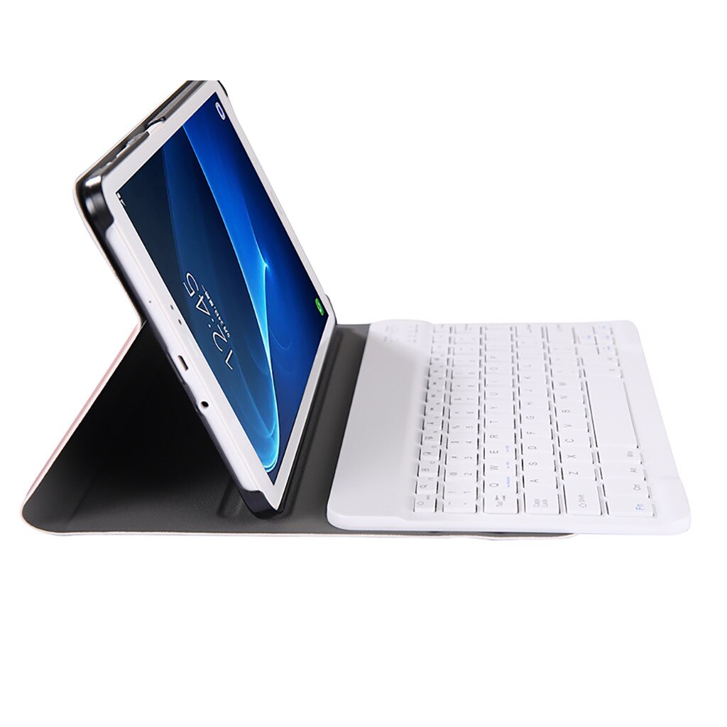 Teclado inalámbrico Bluetooth desmontable para Samsung Galaxy Tab A T580/T585 10,1, funda fina con soporte y teclado inalámbrico