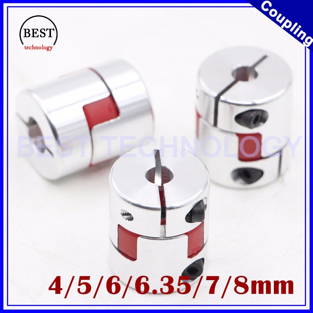 3pcs Jaw Spider Plum Shaft Coupler Plum coupling Connector D=20mm L=25mm Inner hole 5 to 8mm / 4 / 5 / 6 / 6.35 / 7 / 8