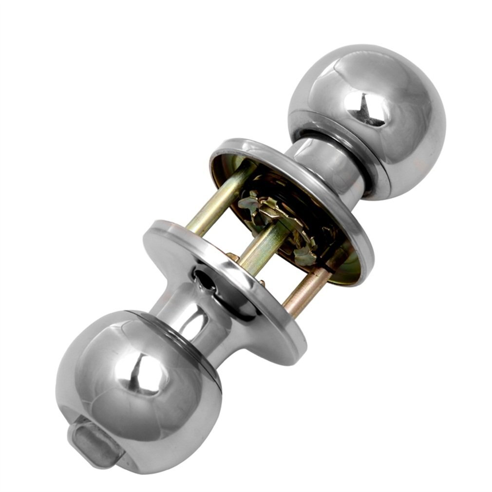 Adjustable Latch 33-57mm Brushed Chrome Door Handle Handles Locks Latch Latchs Knobs SET Stainless Steel & Copper for Passage