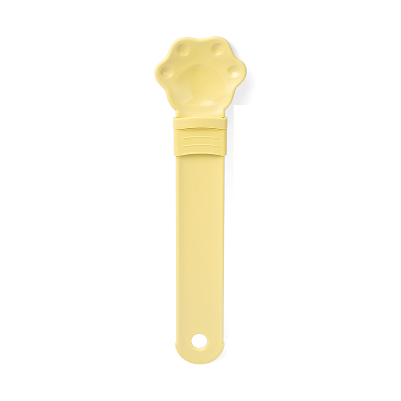Cat Strip Squeeze Cat Strip Feeder Cat Strip Happy Spoon Cat Wet Treat Squeeze Treat Spoon Dispense Spoon Pet Spoons Cat Feeder: Yellow