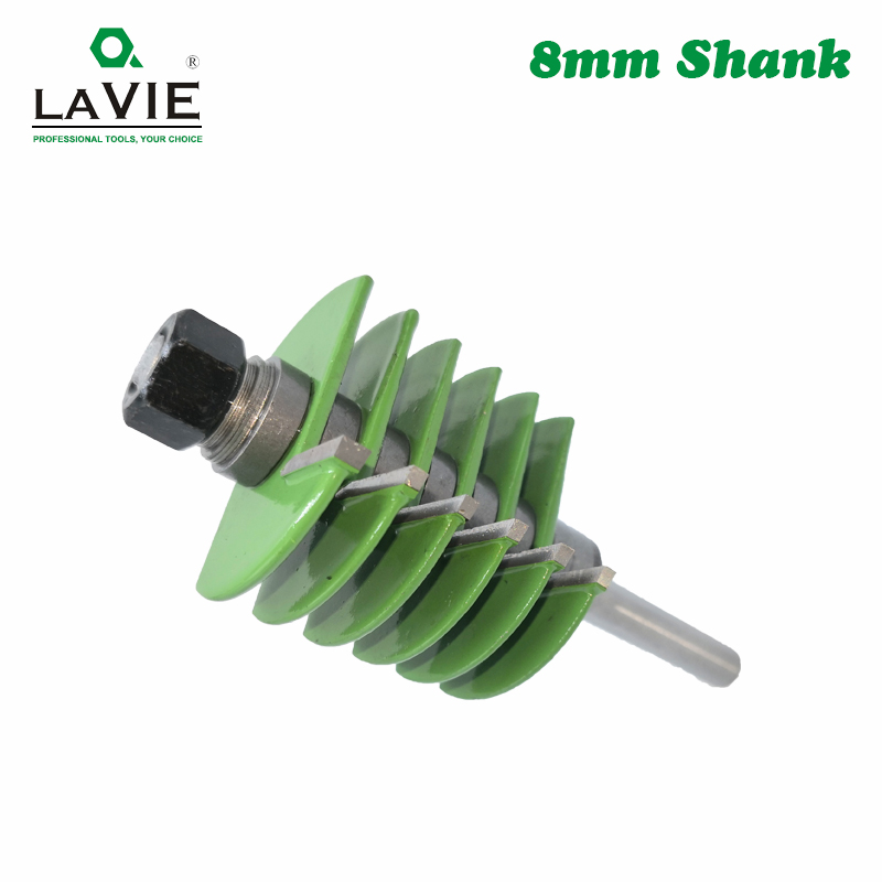 LAVIE 1pc 8mm Shank Brand 2 Teeth Adjustable Finger Joint Router Bit Tenon Cutter Industrial Grade for Wood Tool MC02036