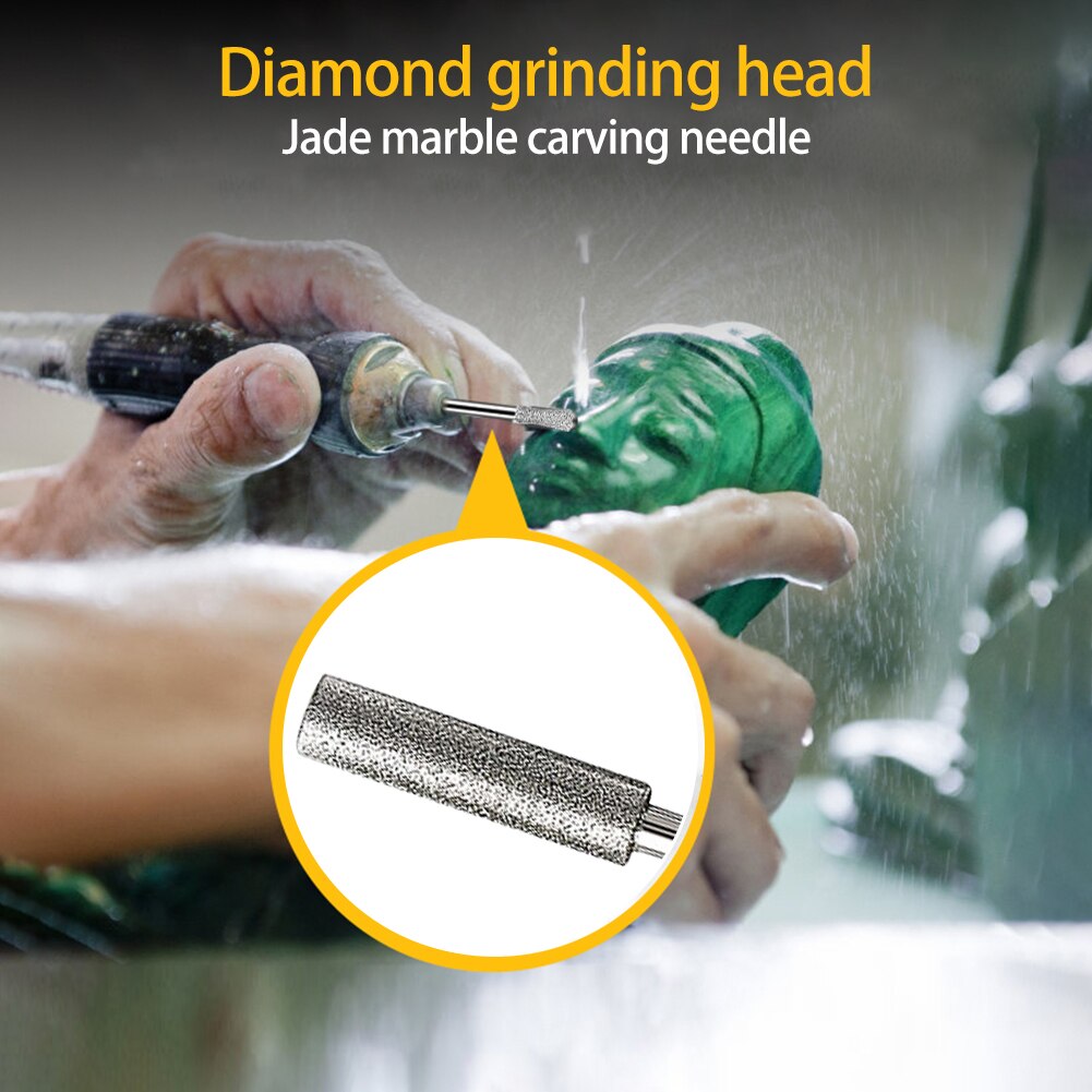 5Pcs Diamond Coated Cylindrical Burr Chainsaw Sharpener Stone File Chainsaw Sharpening Carving Sharpening Grinding Tools