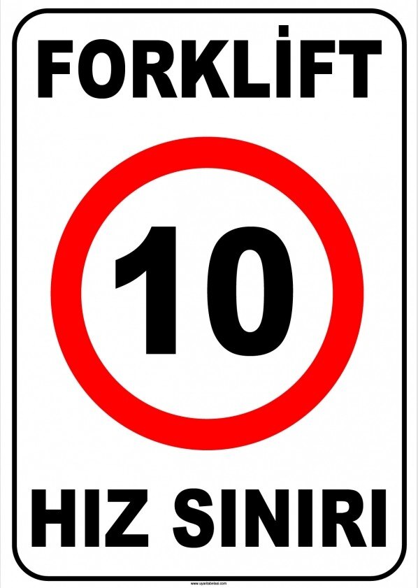 Forklift truck Indoor Area Speed Limit, 10 km/h-Horse 1425