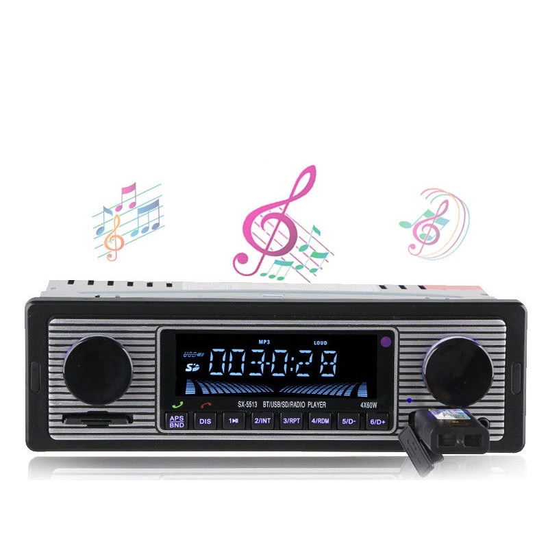 Bluetooth Auto Radio Auto Stereo Radio MP3 Speler Tf Fm Aux Ingang Ontvanger Usb Vintage Auto Multimedia Speler Draadloze Bluetooth