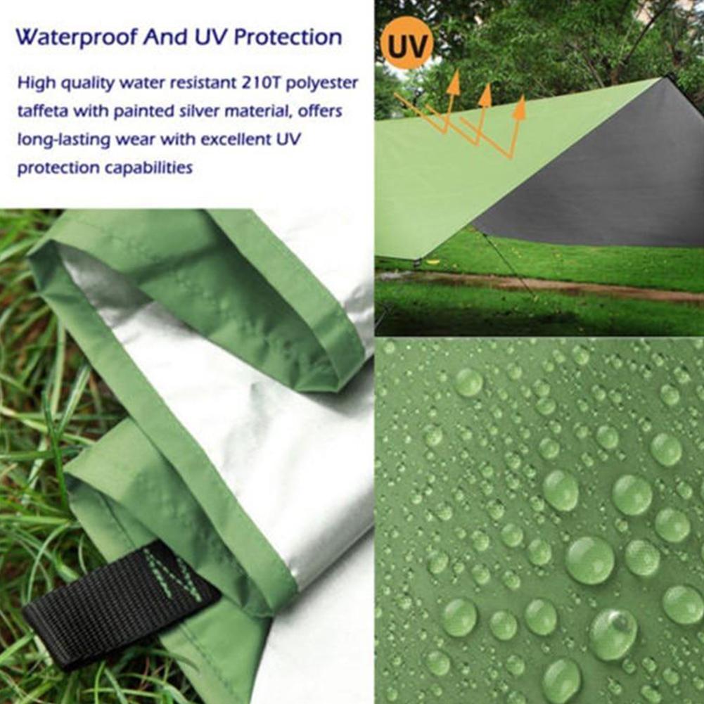 Tourist awning canopy tarpaulin tent shade ultralight garden canopy parasol outdoor camping hammock waterproof camouflage shelter