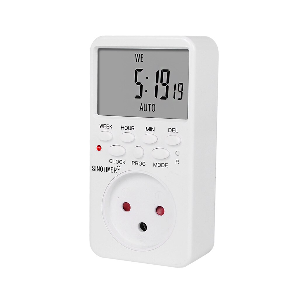 Prise de courant IL prise de minuterie numérique électronique avec minuterie 220 V prise de courant alternatif prise de minuterie relais de temps contrôle Programmable