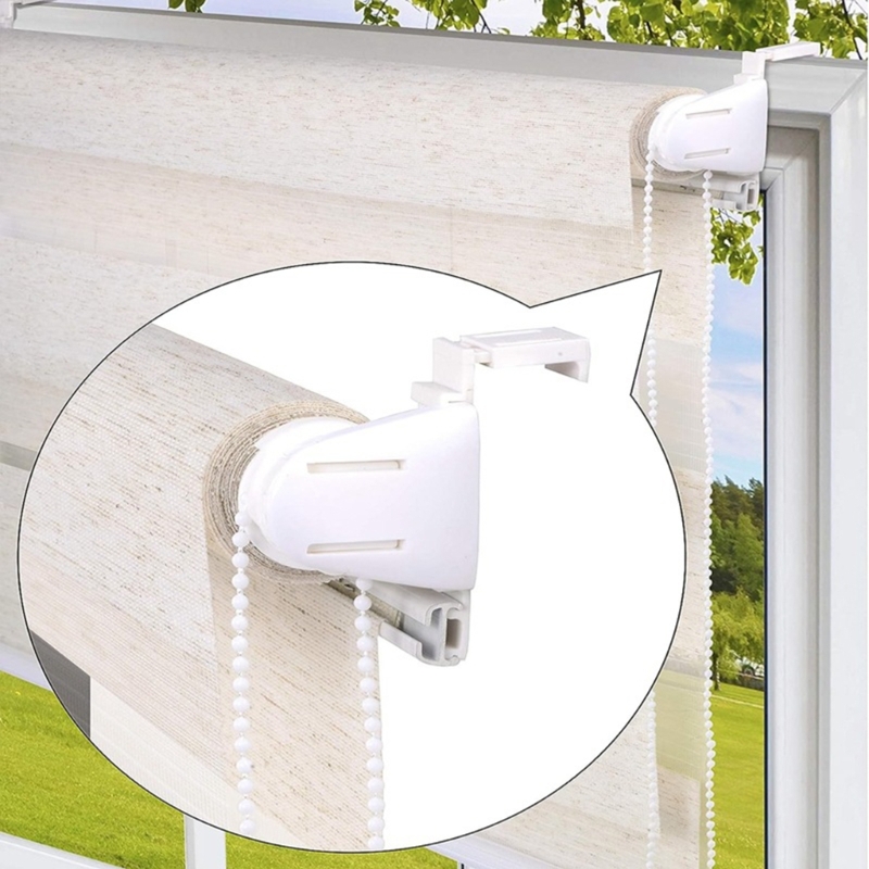 17mm Roller Blind Repair Fittings Bead Chain Pulley Spare Clutchs Bracket for Curtain Rods Roller Blind Controller 9pcs