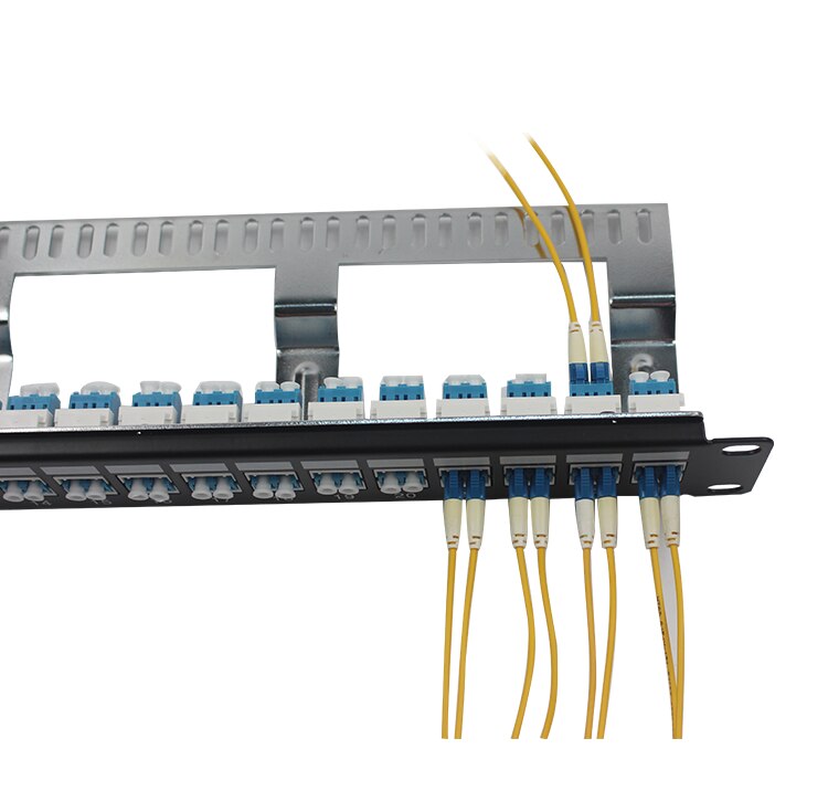 1U 19 ''24 Poort Sc 24x Lc Duplex Straight-Through Fiber Patch Panel Sc Adapter Lc Adapter Distributie frame