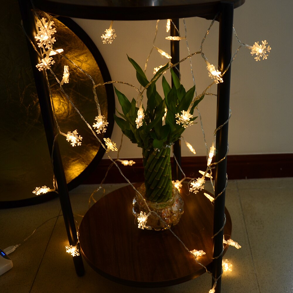 Jouluvuoden seppele 40 kpl led-valosarja ulkokäyttöön vedenpitävä valaistus keijujuhliin deco-kadulle festoon