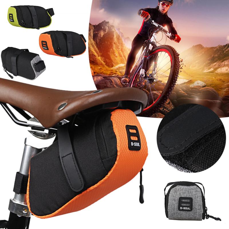 B-soul Portable Waterproof Bike Bicycle Saddle Bag Cycling Seat Pouch Bicycle Tail Bags Rear Pannier Cycling Equipment