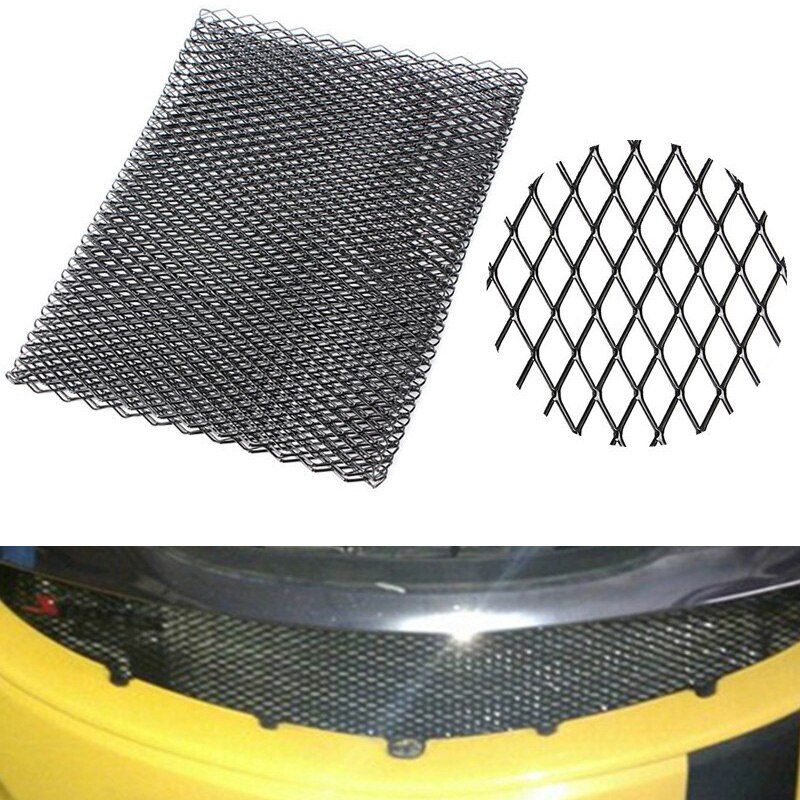 Rejilla de aluminio negro Universal para carreras rejilla de ventilación Personalización de automóviles parrilla 100Cm X 33Cm