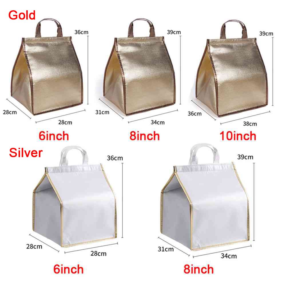 1PC Foldable Multifunction Cake Insulation Bag Waterproof Aluminum Foil Cooler Bag Thermal Box Home kitchen Bag