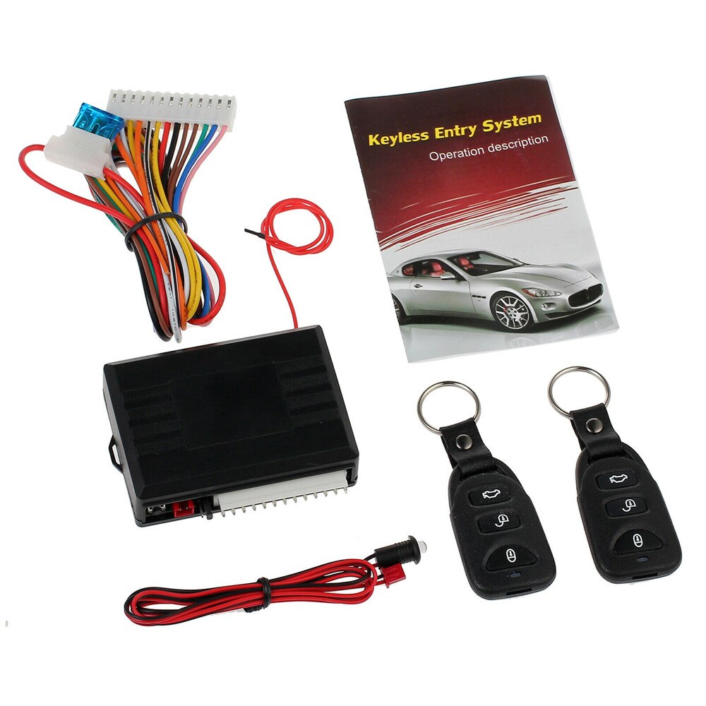 Keyless Vergrendeling Universele Auto Deurslot Keyless Auto 2 Deur Kit Centrale Voertuig Entry Systeem Auto Batterij Terminals