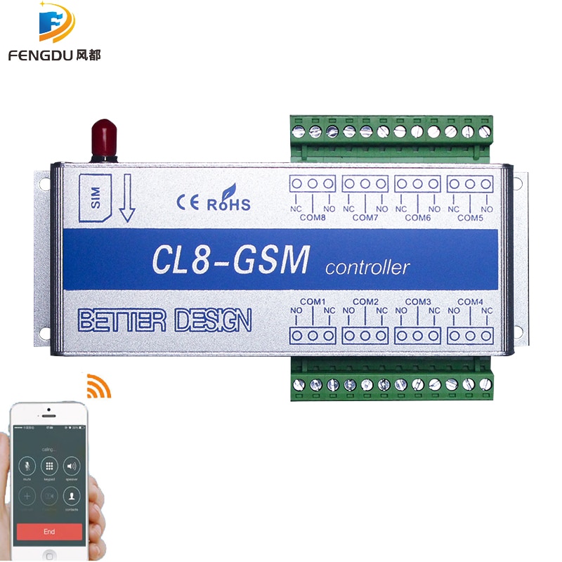 Gsm Schakelaar Sms Controller 4 Relais Uitgang Gsm Garagedeur CL8-GSM Geweldig Voor Controle Van Thuis Elektrische Apparaten