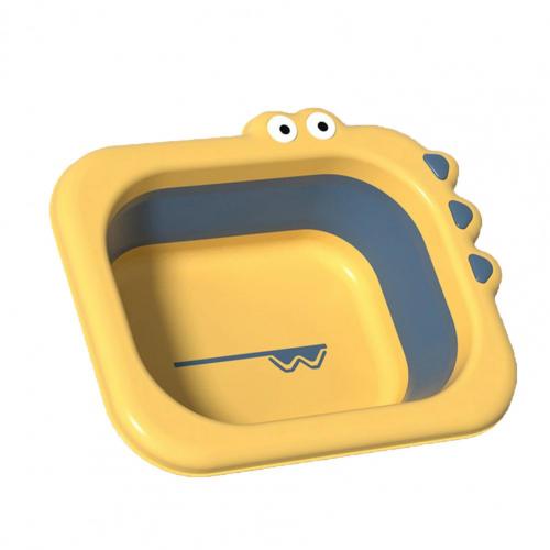 Baby Tub Thickened Basin Portable Easy to Clean Kid Bathing Shower Basin Kids Basin for Home: Yellow