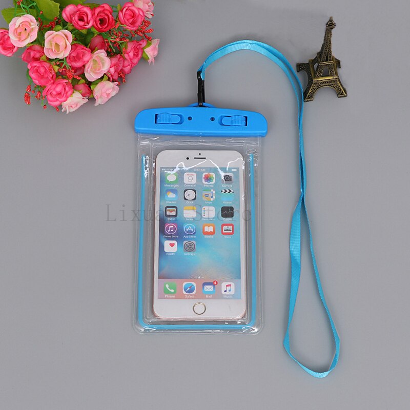 Étui de Téléphone Portable étanche Pour iPhone X Xs Max Xr 8 7 Samsung S9 Claire Scellée Par PVC De Téléphone Portable Sous-Marin Sec Pochette Housse