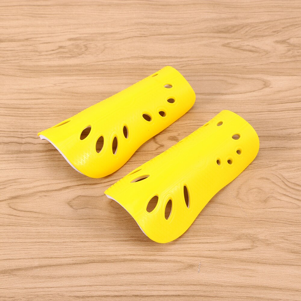 1 par leve respirável adulto bezerro equipamentos de proteção de equipamento de futebol para homem (branco): Yellow