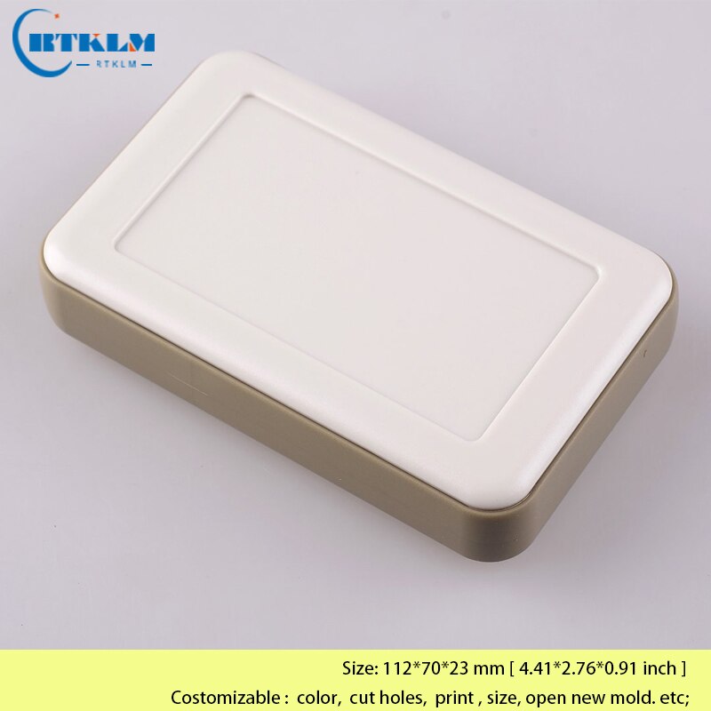 Handheld plastic enclosure abs plastic junction box power supply distribution box diy speaker box control enclosure 112*70*23mm: BMC70015-A1