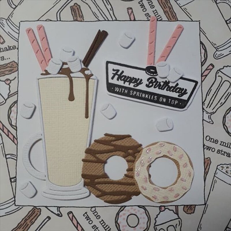 Cocktail Cup Drinking Shape Metal Cutting Dies Stencil For Scrapbooking Embossing DIY Paper Card Handcrafts Decor Templates