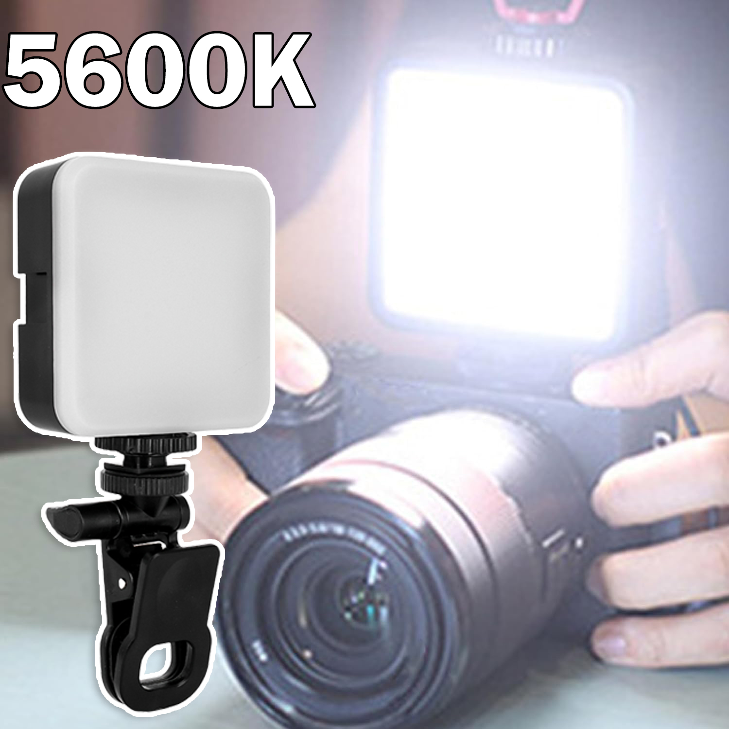Mini luz LED para Selfie, lámpara de relleno para cámara de vídeo, Panel de luz portátil con Clip para cámara/teléfono/portátil/imagen de tableta/maquillaje/Vlog