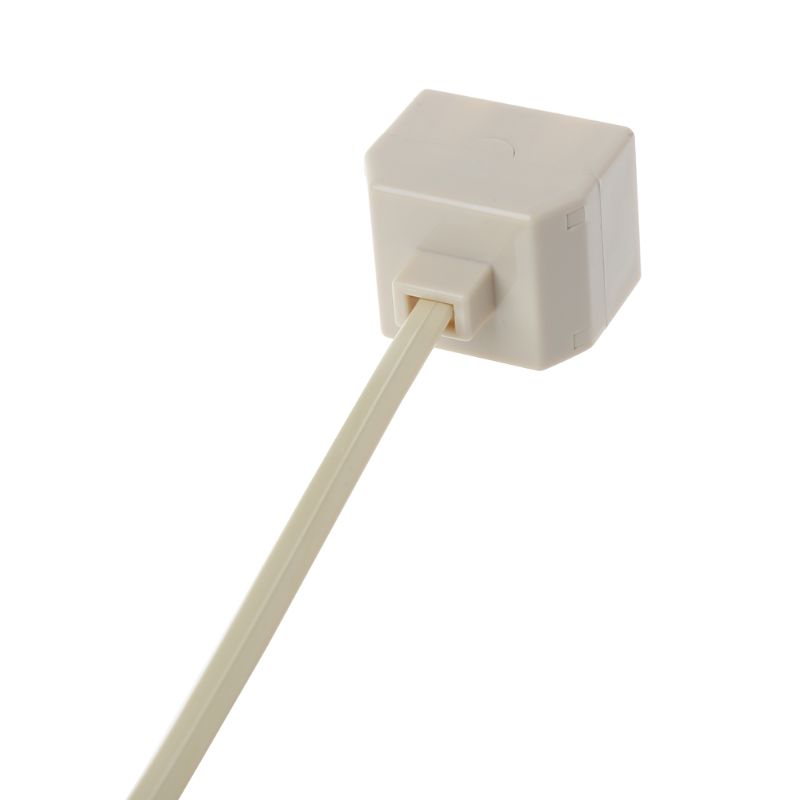 Divisor puerto RJ11 a doble conector RJ11, adaptador enchufe RJ11 a 2 cable telefónico Cat3 6P4C, conector 1