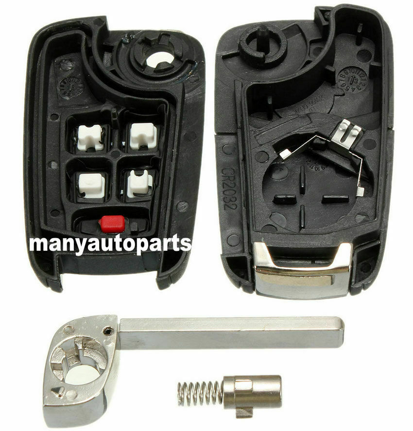 Flip Key Shell geschikt voor CHEVROLET Remote Key Case Fob Vervanging 5 Knop