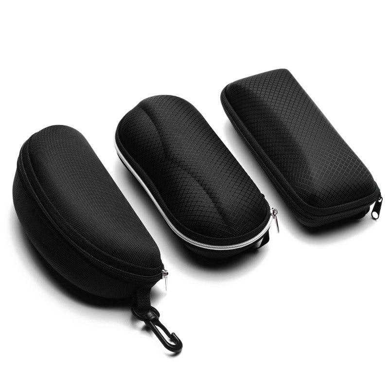 1Pcs Harde Rits Doos Draagbare Zonnebril Protector Travel Pack Bag Bril Case Black Eyewear Accessoires