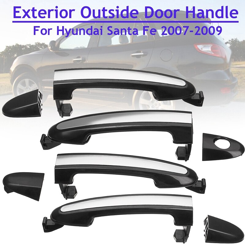 ABS Chrome Exterior Door Handle Cover Trim 82651-2B010 826512B010 for Hyundai Santa Fe 2007
