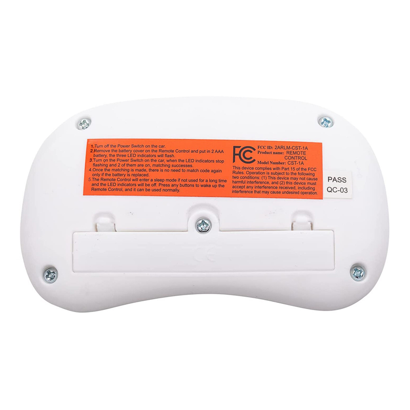 Coche de juguete para bebé CSG4A, control remoto y receptor bluetooth, con función de arranque suave