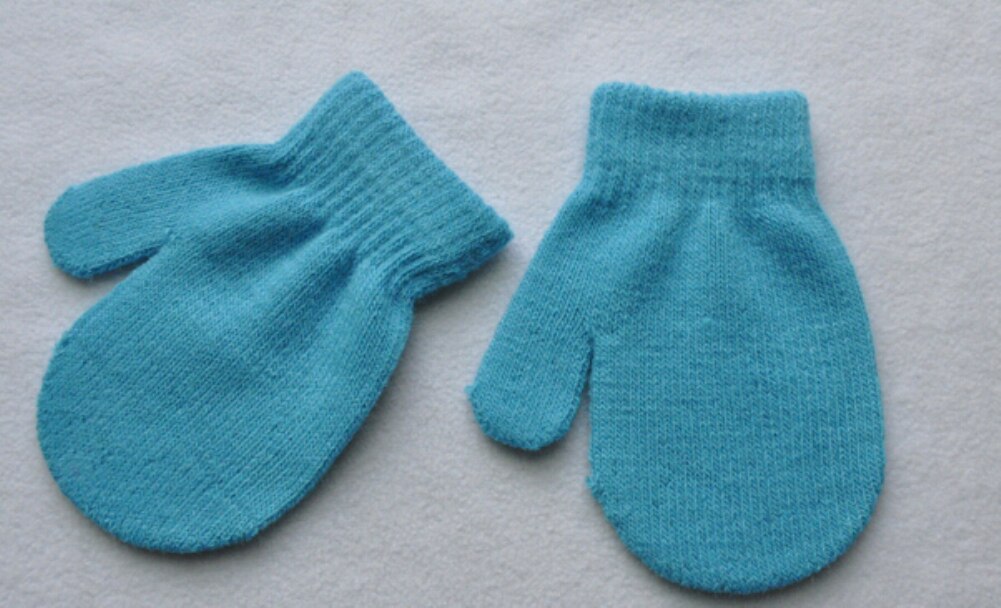 Inverno bonito do bebê crianças vermelho cinza luvas luvas meninos meninas cor sólida quente luvas acessórios 7 cores