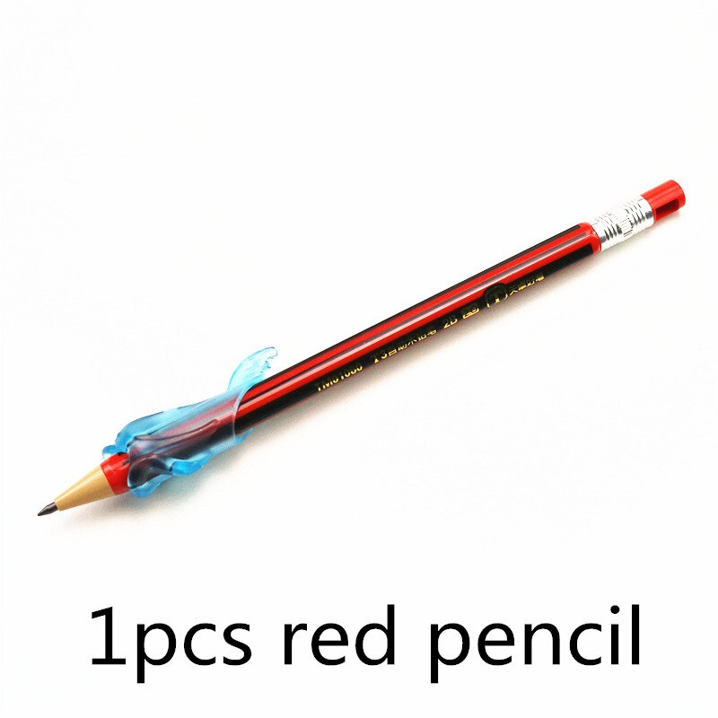 1pcs mechanical pencil 2.0mm Long refill Student painting writing 2B pencil with mini sharpener: 1pcs red pencil