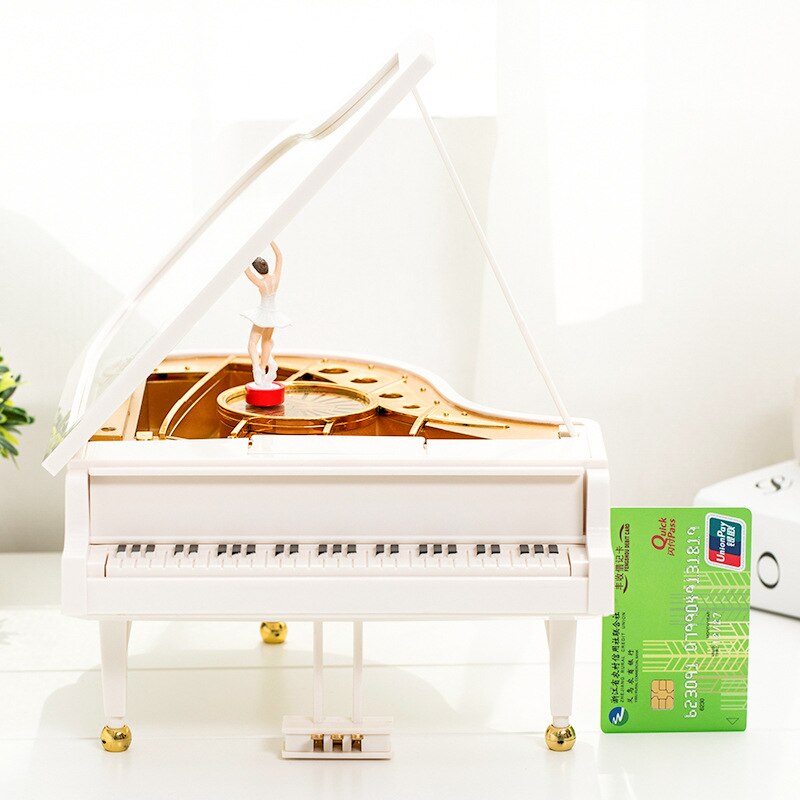 Spinning and Dancing Little Girl Piano Music Box Music Box Ornaments Children's Students Valentine's Day Birthday: large