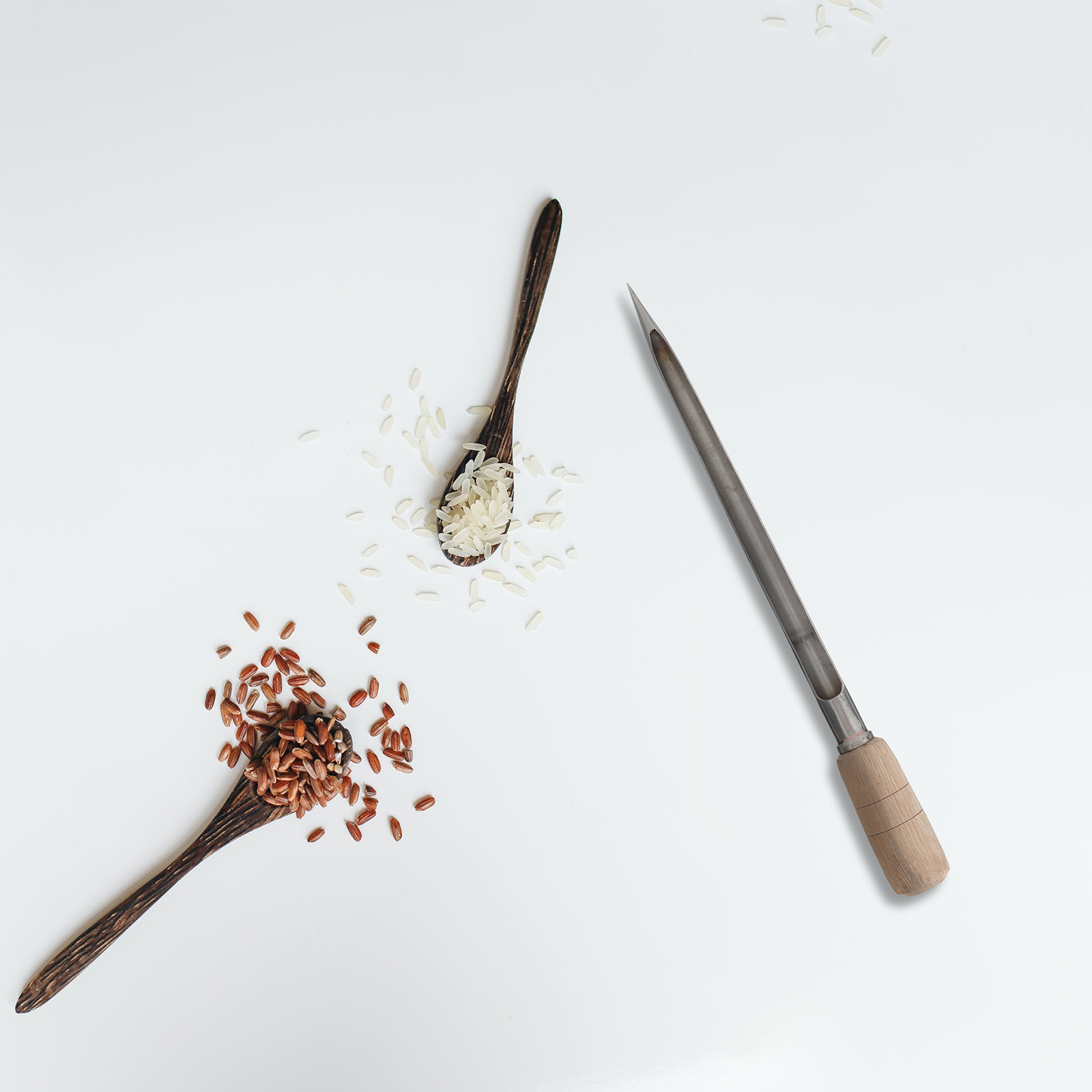 Stainless Steel Grains Powder Sampler Wooden Handle Cereal Sampler for Outdoor