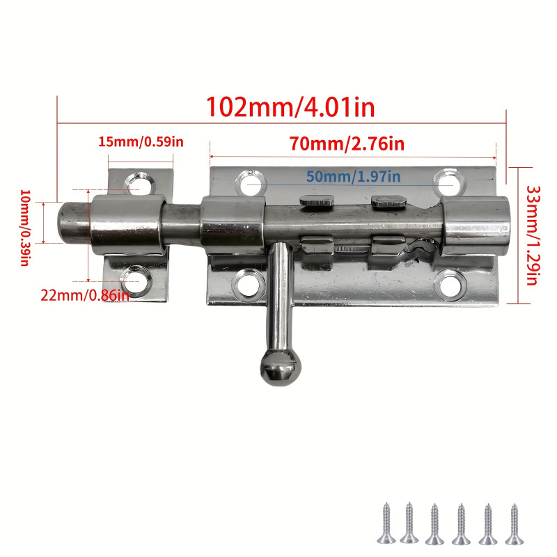 Super Protective Stainless Steel Sliding Door Lock - Thickened Pin ，Wooden fence、Shed、Courtyard Door
