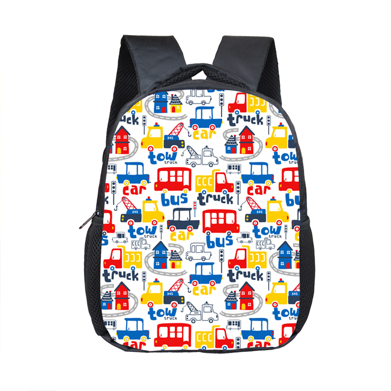 Sac à dos de dessin animé pour enfants, voiture, camion, Bus, école maternelle, Kawaii,
