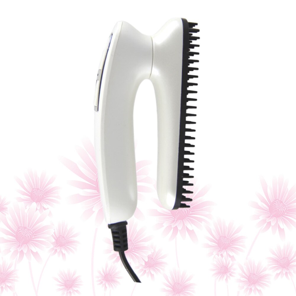 1PC Beard Straightener Multifunctional Electric Foldable Rotation Straightening Comb for Men with EU Plug