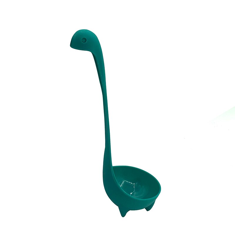 Cuillère à soupe 3 pièces en forme de dinosaure, Mamenchisaurus, outils de cuisine à Long manche, ustensiles de table multicolore en matière plastique