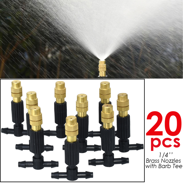 Sprycle 30–50 m Gartenbewässerung, Bewässerungssystem, Tropf-Set, verstellbare Nebeldüsen, automatisches Spray, für den Außenbereich, Hof, Gewächshaus: plum