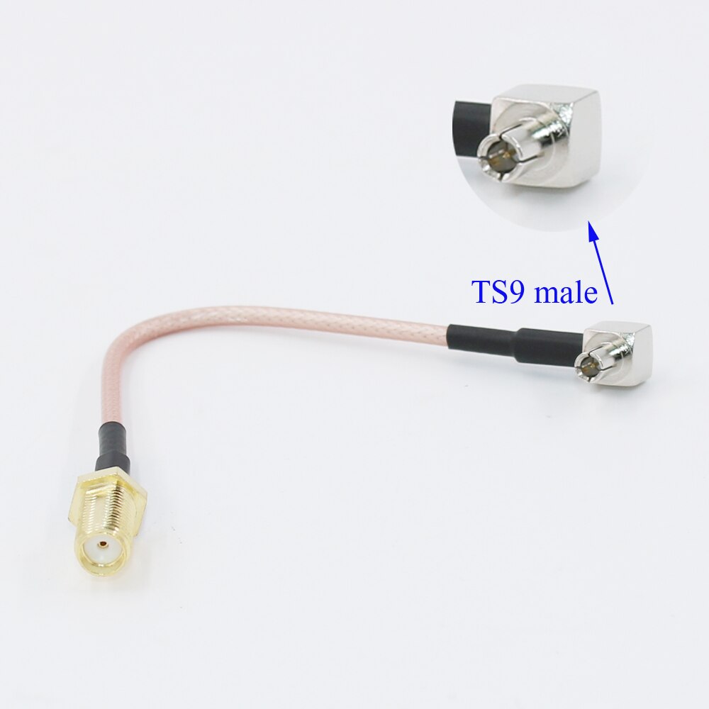 2 stk / lot antenne adapter kabel sma hun til  ts9 crc 9 han grisehale forlængerkabel til 3g 4g huawei router modem zte antenne