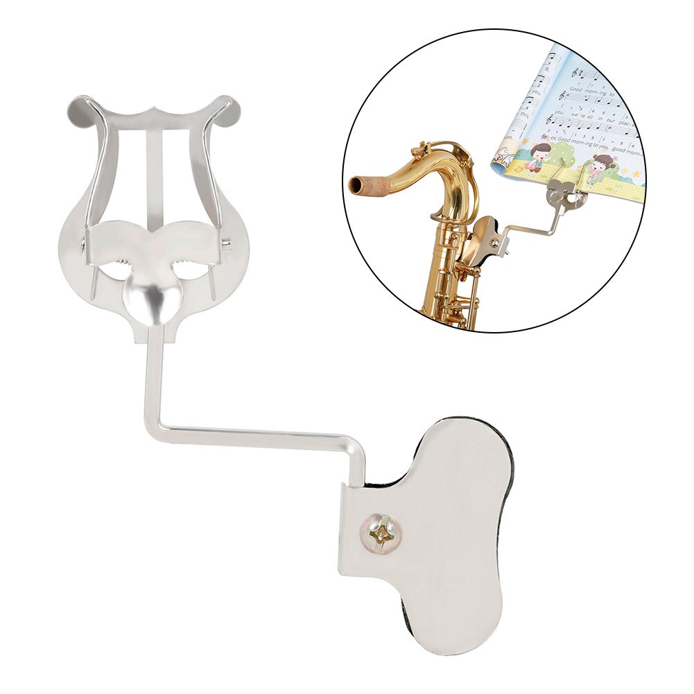 Pocket Trumpet Clip Sheet Music Holder Clip-on Stand Saxophone Trumpet Trombone Clarinet Marching Spectrum Clamp-On