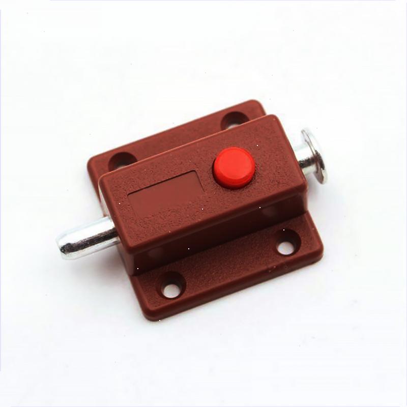 2pcs Window Cabinet Push Button Spring Load Automatic Door Bolt Latches Lock