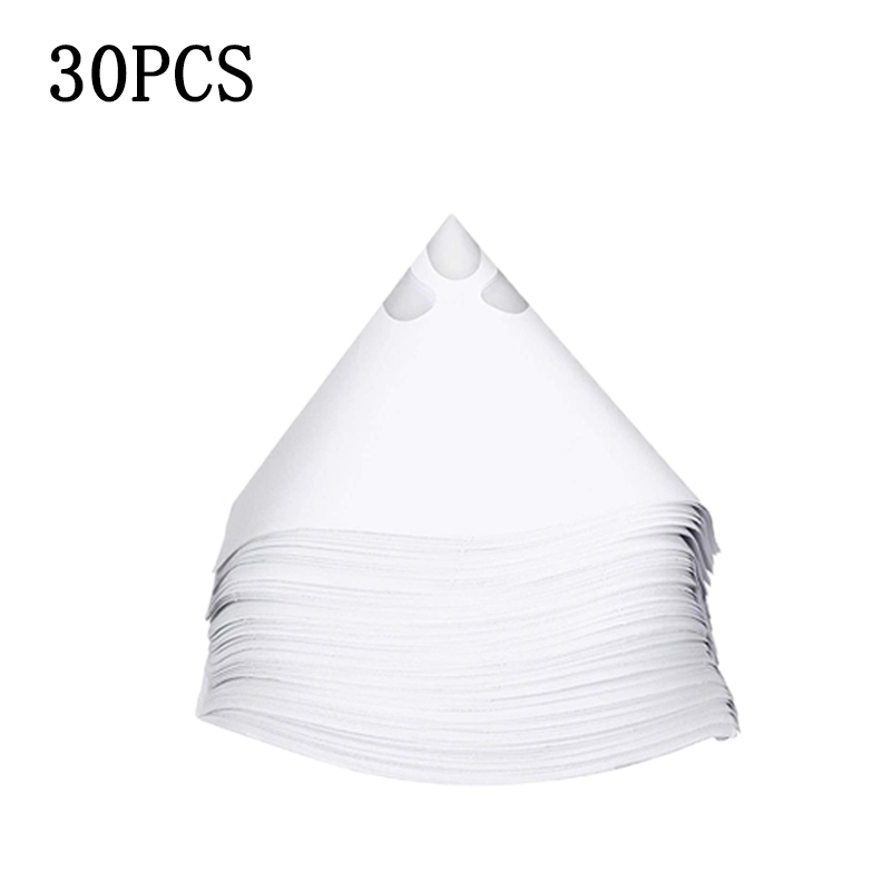 Papier filtre à peinture jetable, 10/20/30/60 pièces, tasse de purification, entonnoir 100 maillons, peinture conique, maille filtrante, papier micron en Nylon: GRIS